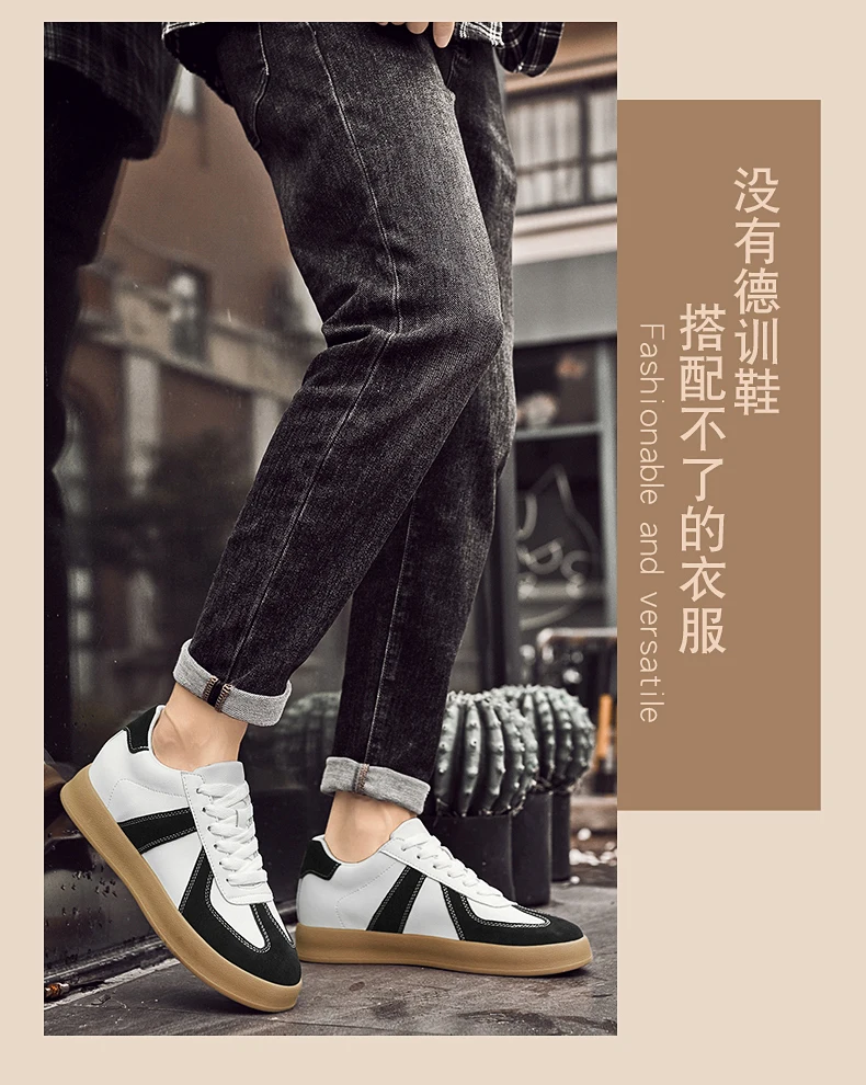 Elevator Sneakers For Women&Men Shoes Genuine Leather Height Increasing Shoes Lace Up Trainers Ladies Flat Shoes For Men