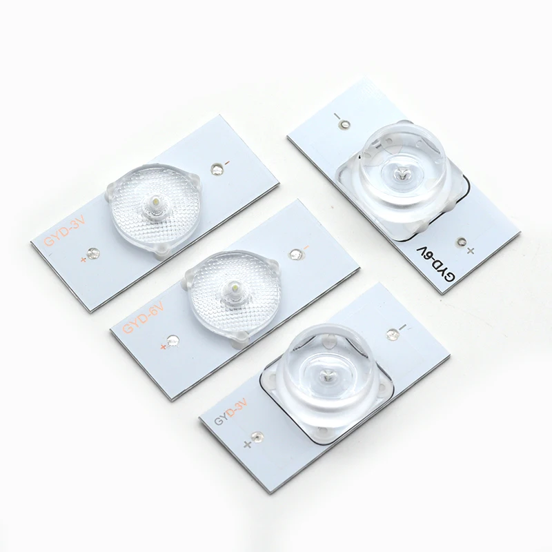 50-200Pcs 화이트 LED 비즈 3V 6V LG6V 오목 볼록 렌즈 32-65 인치 LCD TV 범용 LED 교체 부품