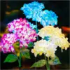 Hydrangea Flower Light LED Solar Outdoor Waterproof Landscape Light Simulation Flower Lamp for Yard Garden House Lawn Decoration 2