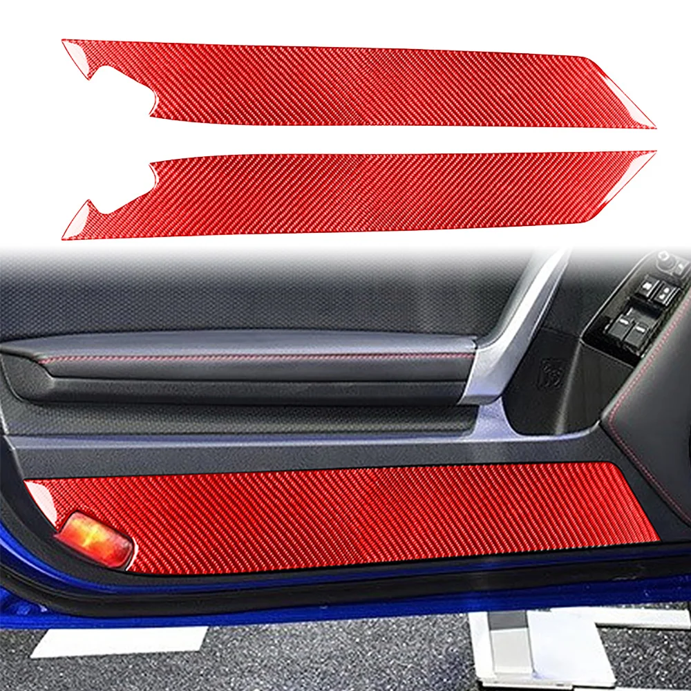 

Real carbon fiber For Subaru BRZ For Toyota 86 Car door panel Decoration Lnterior Stickers Auto Modification Accessories