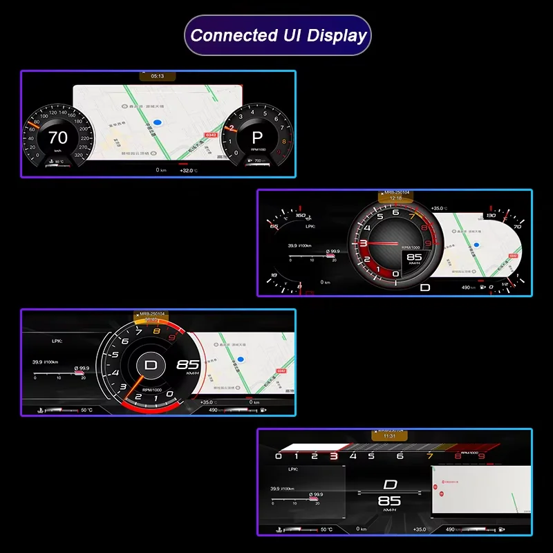 Panel de Instrumentos LCD de 12.3 Pulgadas para Chevrolet Captiva 2007-2017, Tablero Digital para Automóvil, Velocímetro, Panel de Cabina Virtual, Medidor de Velocidad 3