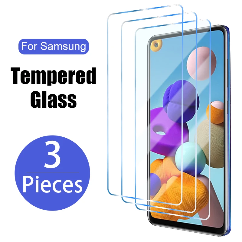 Защитное стекло для Samsung s22 s21 ultra A51 A52 A50 A12 A02S A21S 3 шт. | Мобильные телефоны и