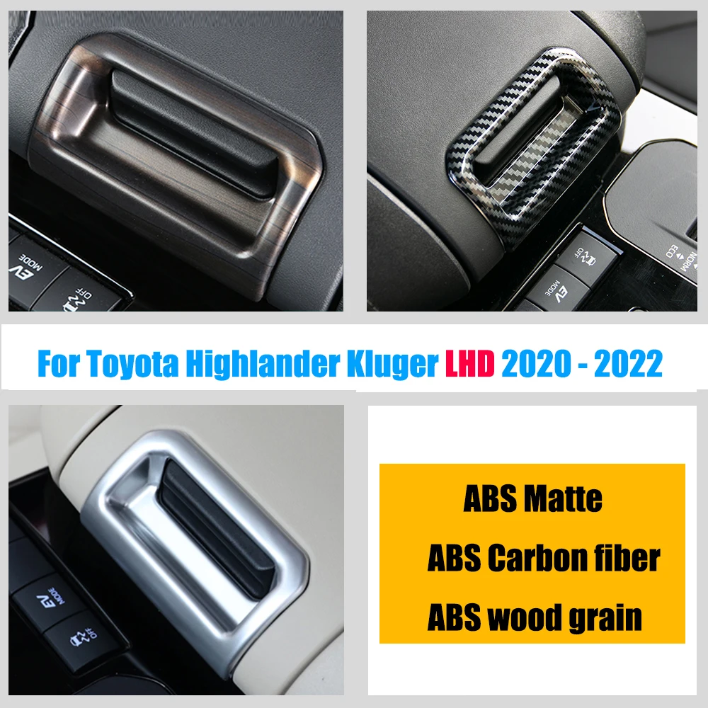 

For Toyota Highlander Kluger 2020 2021 2022 ABS Matte/carbon Car Rear handrail Switch frame Cover Trim Auto styling Accessories