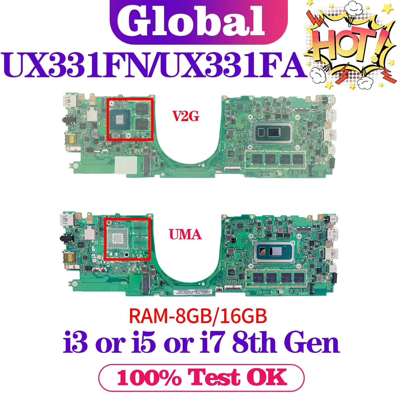 Connecteur DC Jack Pour Asus UX331F, UX331FA, UX331FAL, UX331FN - Référence DCAS073 - Neuf
