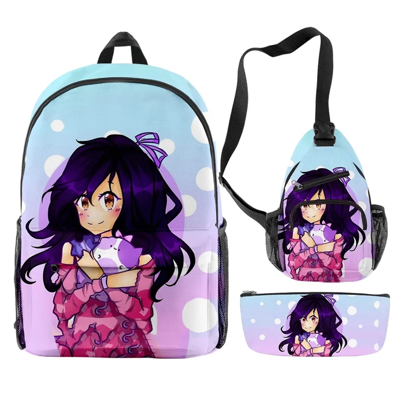 3d Printed Aphmau Backpack Schoolbag Primary Middle School Students Boys  Girls Anime Cosply School Bag Shoulder Bag Pen Case