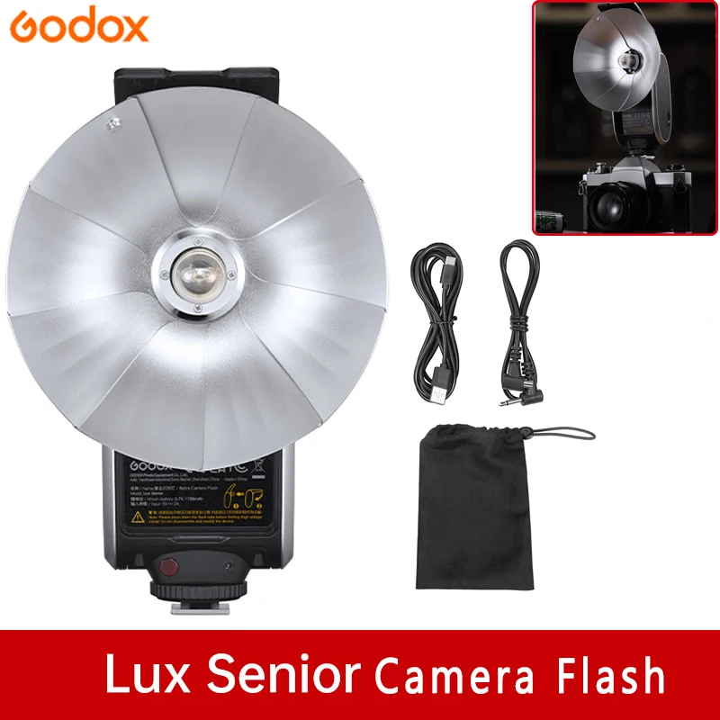 Godox Lux Senior Camera Flash Gn14 6000K ± 200K 7 Livelli Flash Speedlite Trigger Per Sony Canon Nikon Fujifilm Olympus Camera