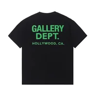 Vintage haute rue T-shirt galerie chemise imprimée mode lettre imprimé T-shirt décontracté col rond T-shirt été marque haut 3