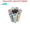 500 pcs Clay poker chips with silver aluminum case set include 2 sets poker cards and 1 white dealer 4