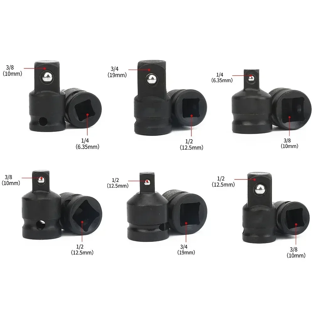 Socket Convertor Adaptor Impact Socket Adaptor Set 1/2 To 3/8 3/8to1/4 3/4 To1/2 Auto Car Bicycle Repair Garage Hand Tools 6