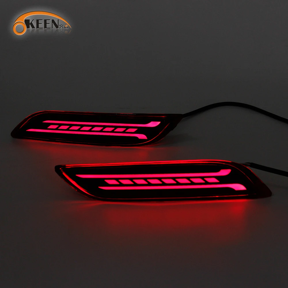 

OKEEN 2X For Toyota Camry Car Rear Bumper Light 2018 2019 2020 2021 2022 Streamer Turn Signal Braking Lights Auto Accessory 12V