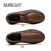 SURGUT Men's Casual Shoes Spring Autumn Genuine Leather Handmade Comfortable Men Lightweight Versatile Daily Shoes Size 38-46 2