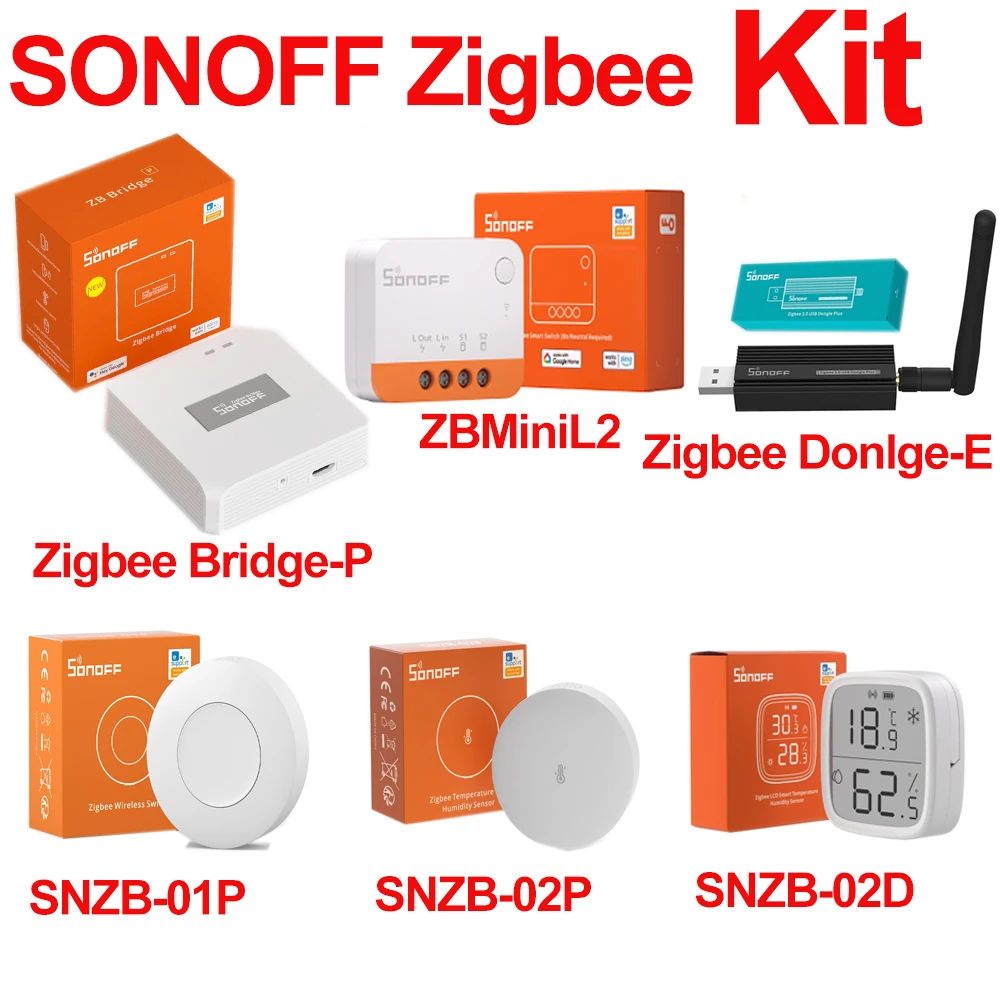 Sonoff Zigbee Bridge Pro Usb Zbbridge Dongle-E Snzb02D Snzb01P Snzb02P Zbmini L2 Zigbee Switch Telecomando Smart Home Module