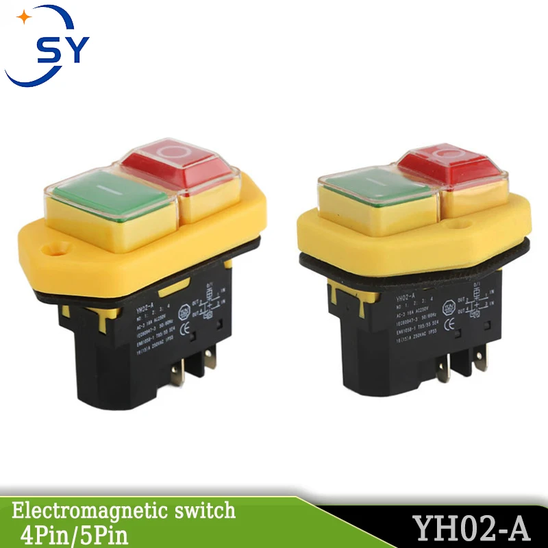 Interruptor Eletromagnético do Botão do Começo Acessórios da Máquina-ferramenta Yh02-a Diamante-dado Forma Ac220v 16a Yh02-a