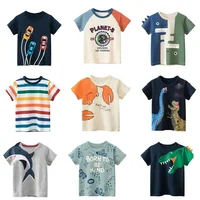 T-shirts à manches courtes pour enfants, Version coréenne, vêtements pour enfants, garçons et bébés, en coton, hauts d'été de dessin animé de 2 à 9 ans 1