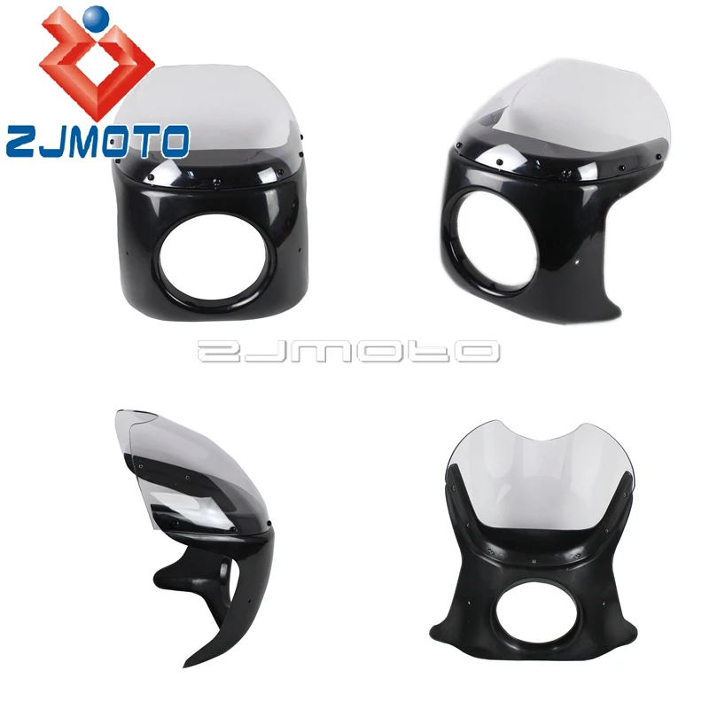 Motorcycle 7" Headlight Fairing Retro Cafe Racer For Yamaha XS XJ XV RD 125 250 350 400 550 650 CB GL 7" Headlight Windshield motorcycle accessories,motorcycle fairing