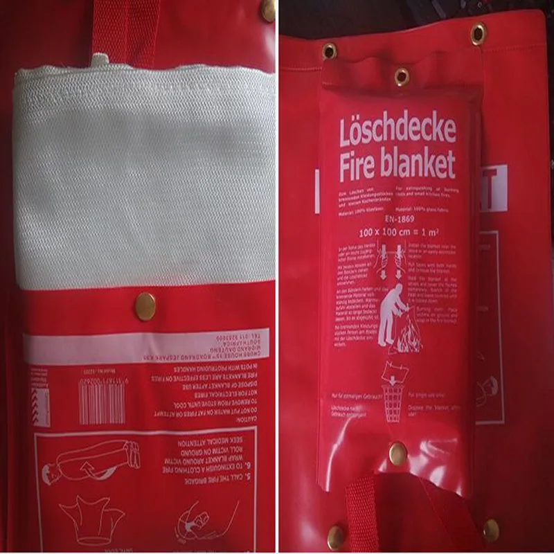 1M x 1M Fire Blanket Fiberglass Fire Flame Retardant Emergency Survival Shelter Safety Cover Emergency Blanket
