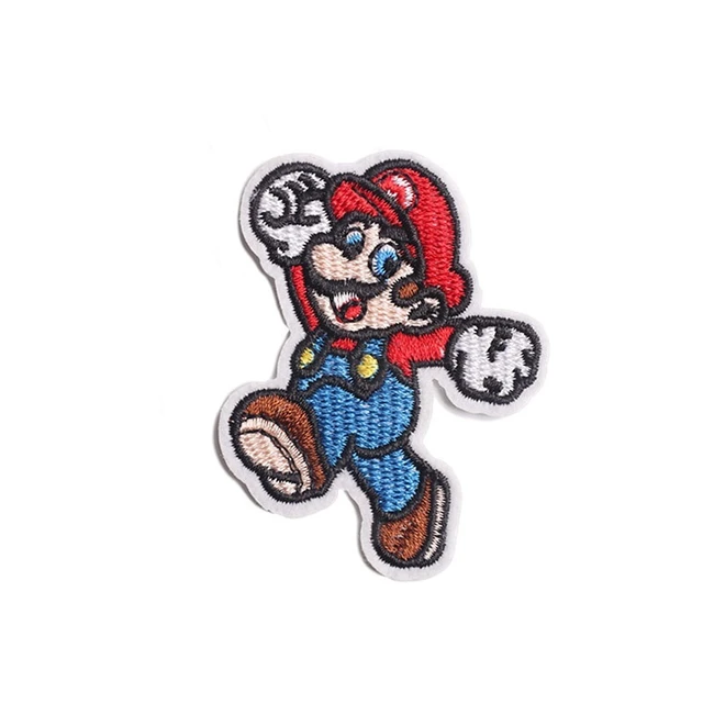 Super Mario Bros Cartoon Games Anime Figures Mario Luigi Yoshi Embroidered  Patches Diy Patches Applique Thermal