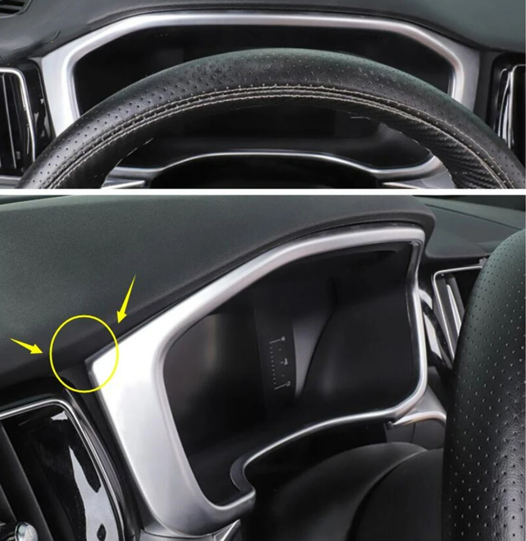 

For Volvo XC60 2018 2019 2020 2021 Accessories Kit Dashboard Instrument Screen Decoration Cover Trim Fit