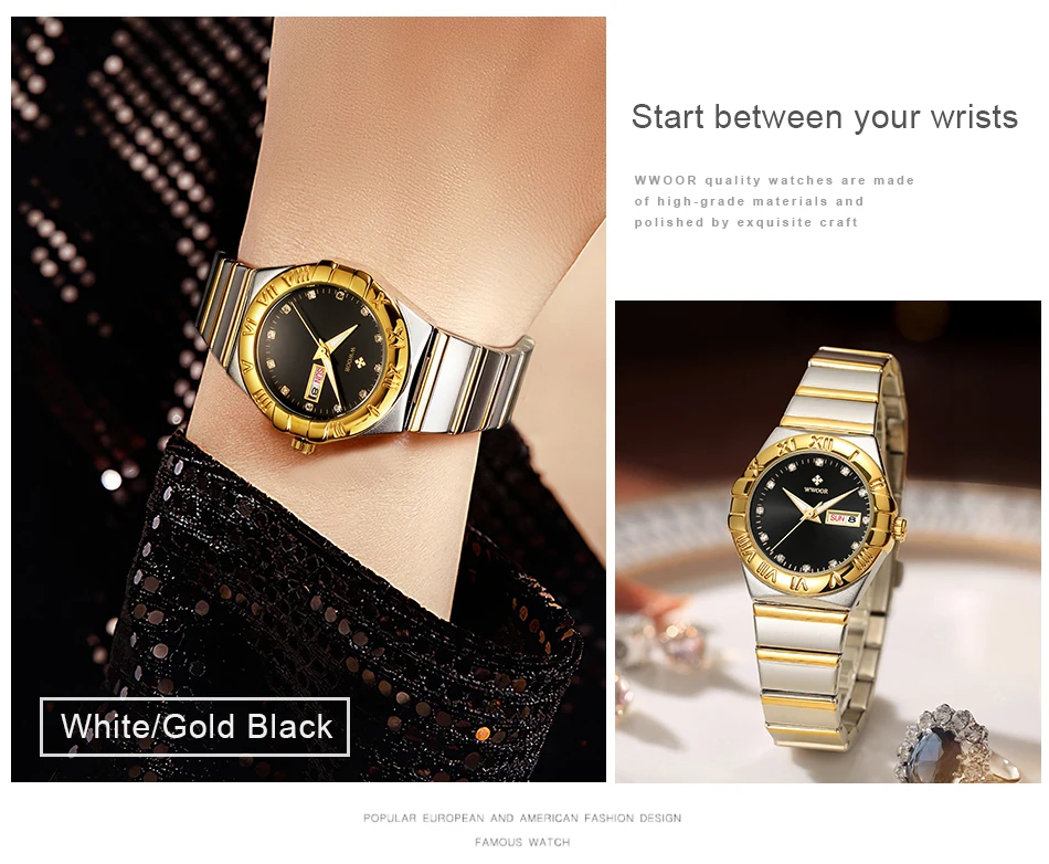 Montre-bracelet à Quartz Simple et élégante pour femmes, en acier inoxydable, bracelet de luxe, décontracté, Business_voghion.com