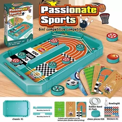 Interactive 6 - in - 1 Battle Bounce Chess Board Game for Kids - Fun Family Gift (Light green)
