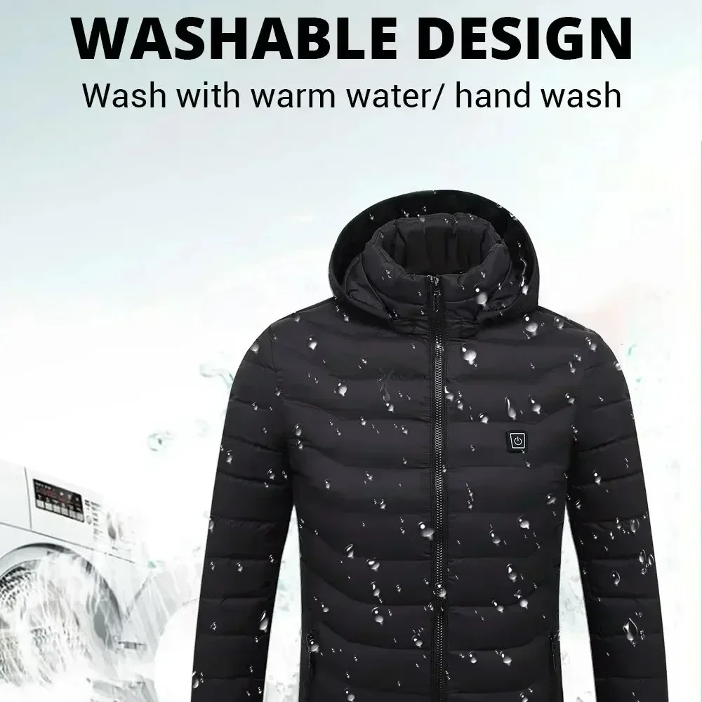 21 Areas Electric Winter Heated Jacket Men's Women's Motorcycle Jacket USB Heating Jacket Heated Vest Moto Thermal Coat Clothing 5