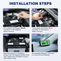ANCEL BM200 PRO Battery Tester 12V LED Monitor Display Professional Battery Health SOH SOC Tester Analyzer Charging Tester Tool - Image 2