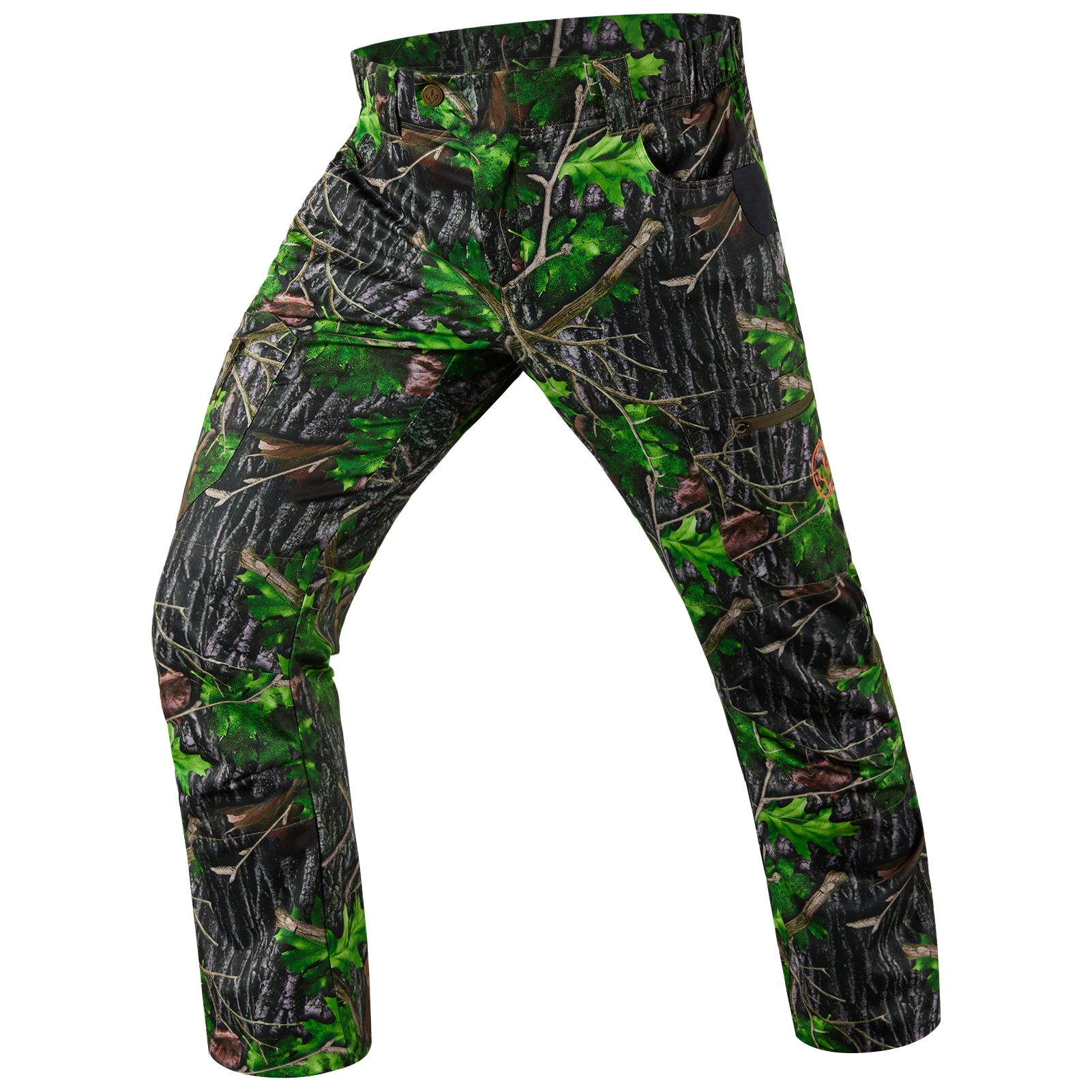 BASSDASH Men’s Lightweight Hunting Pants 4-Way Stretch Breathable Water Resistant for Turkey Early Season Spring Summer