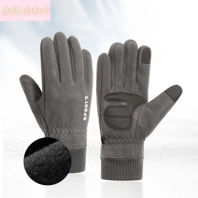 

Touch Screen Polar Fleece Gloves Winter Waterproof Outdoor Sports Cycling Skiing Non-Slip Warm Self-Heating Polyester Men 2023