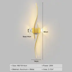 Sleek LED Wall Lighting Fixture (Tricolor Lights)