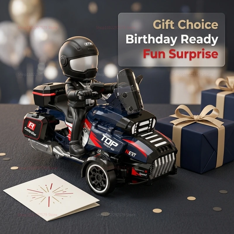 2026 새로운 KF35 미니 3 륜 드리프트 RC 자동차 2.4Ghz 전기 고속 모토 어린이를위한 LED 조명 생일 선물 장난감 자동차