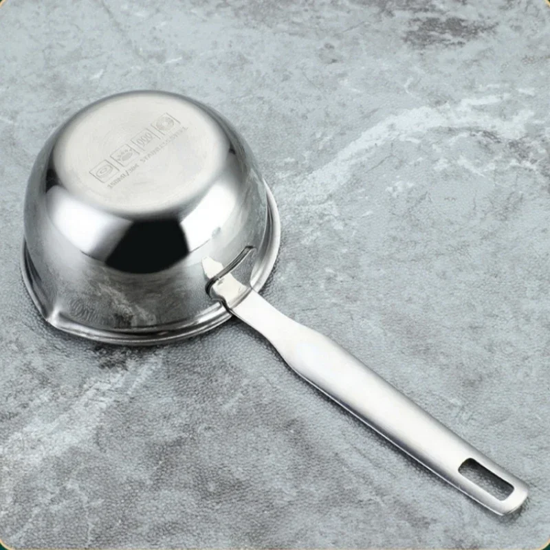 Stainless Steel Mini Oil Pot with Wooden Handle for Cooking