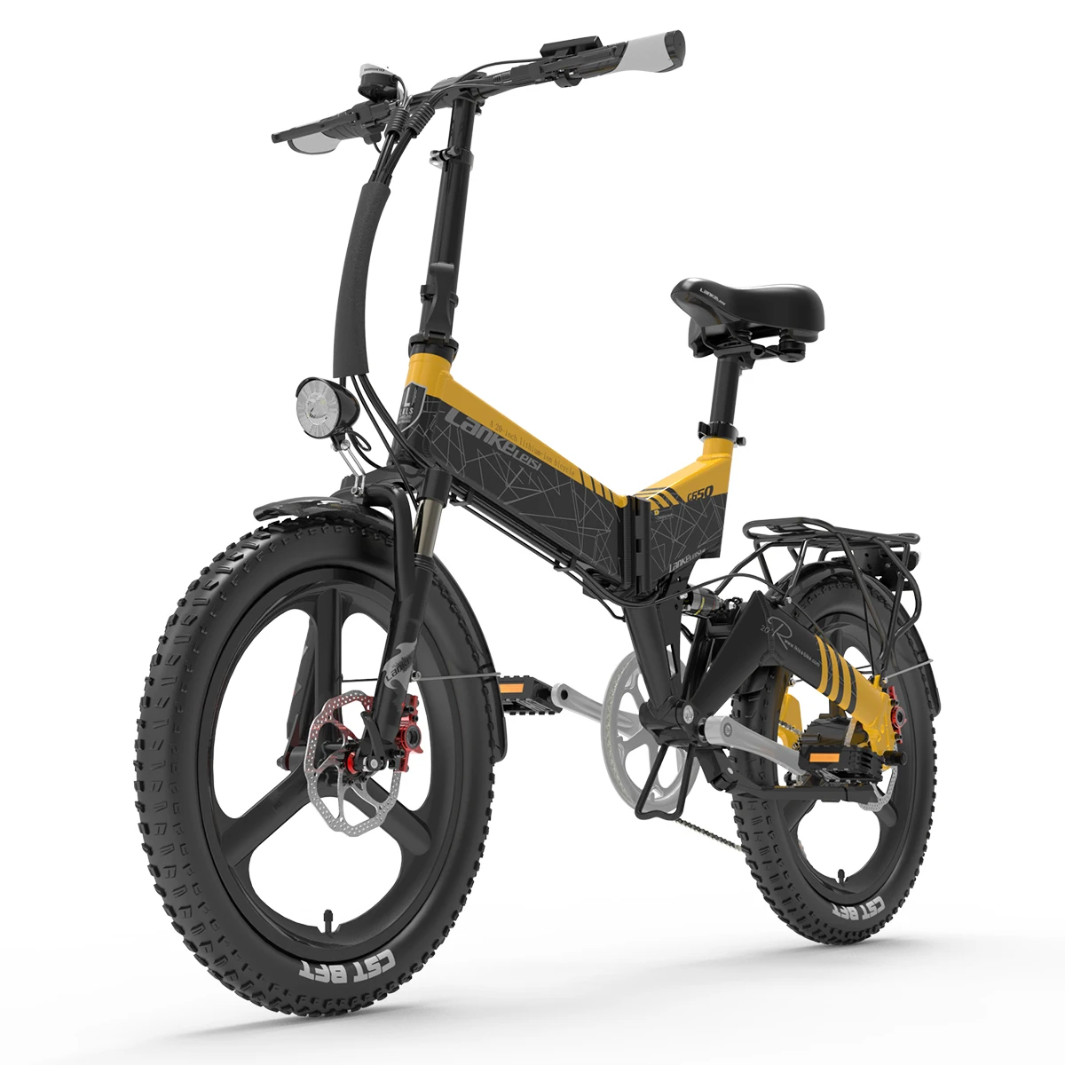 

EU Stock LANKELEISI G650 500w Electric Bicycle Folding Ebike 48V 12.8Ah Lithium Battery Aluminum Alloy Frame 20 Inch Fat Bike