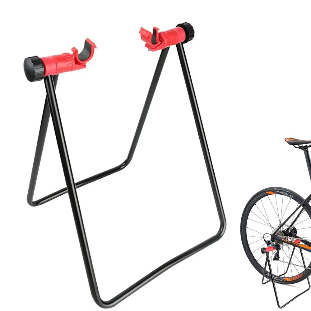 Bicycle Folding Floor Stand Mountain Bike Triangle Vertical Stand Aluminum Alloy Bike U-Shaped Parking Rack Hub Repair Bracket bicycle parts