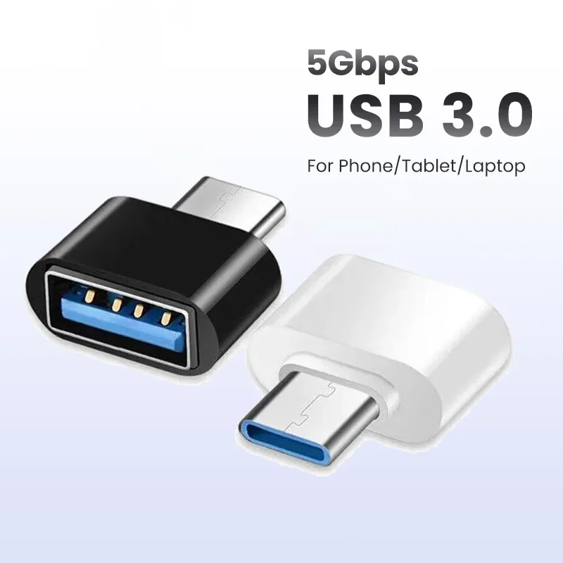 Type C to USB Adapter 3.0 USB-C 3.1 Male OTG A Female Data Connector For MacBook Pro iPad Mini 6/Pro MacBook Air Type C Devices