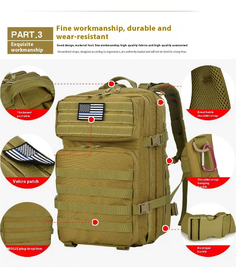 Tactical Backpack For Men Large Capacity Camping Sports Bag_voghion.com