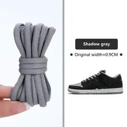 Original Classic Dunk SB Thickened Polyester Shoelaces - Non - Slip Semicircle Sports Laces (1 Pair) - 180 cm (Gray)