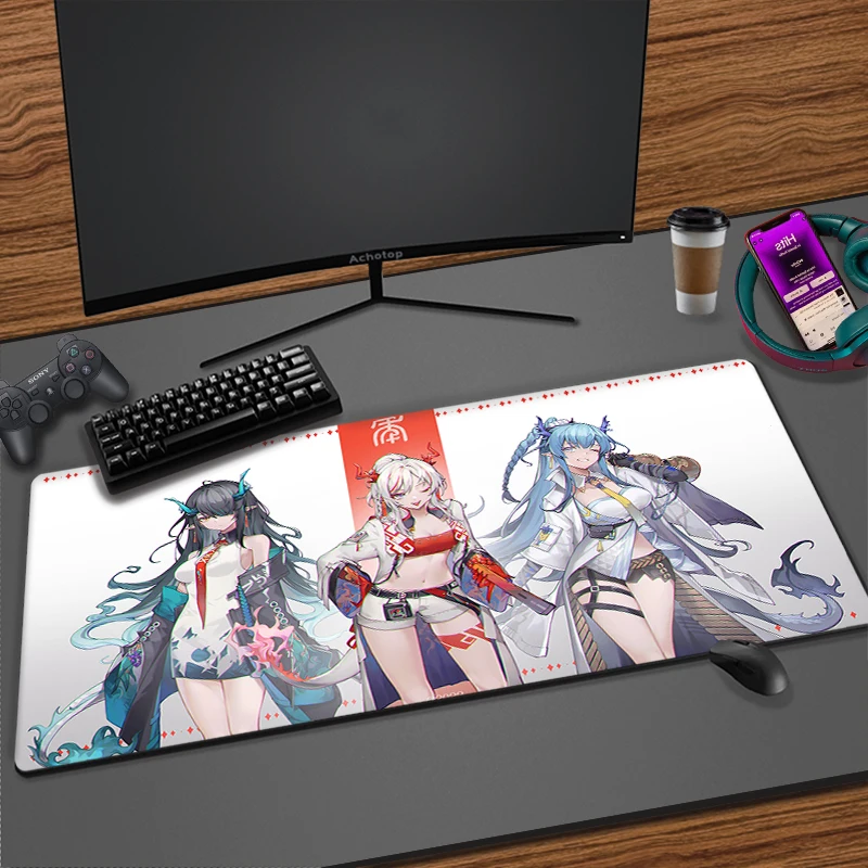 

Arknights Anime Girls Game Mousepad XXL Extra Large Mouse Pad Gamer Table Mouse Pad Company Desk Mat Gaming Accessories Carpet