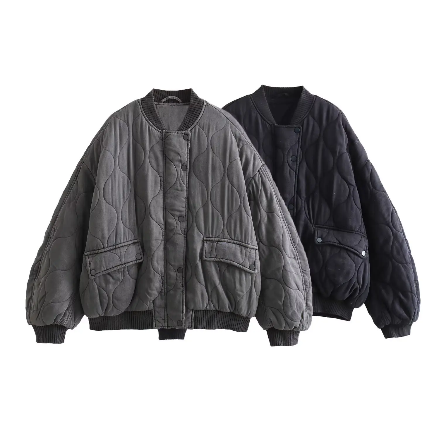 

Women's casual jacket autumn and winter new products European and American women's fashionable cotton jacket loose jacket