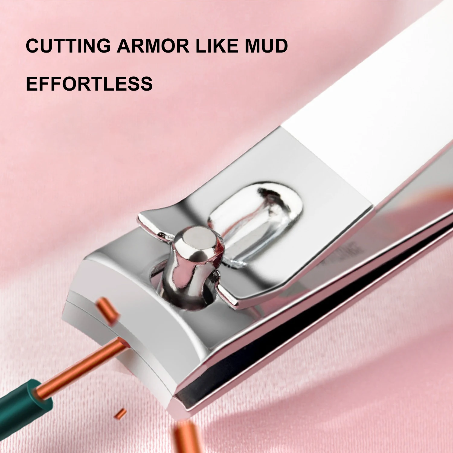 CALIYI Portable Nail Clippers Nail File Fingernail Toenail Cutter Splash-proof Scissor Art Manicure Tool 4pcs