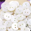 None Dyed Botones Decorative Buttons 500pcs 9/10/11.5/12.5 mm White Mother Shell Button Flat 2 Holes button 1