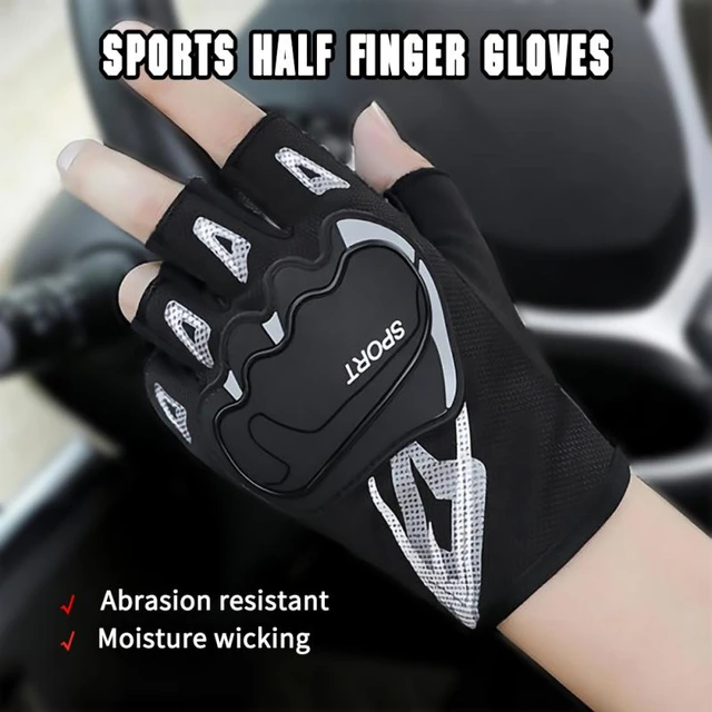 Guantes de ciclismo MTB de medio dedo, antideslizantes, antisudor,  transpirables, antigolpes, para hombre y mujer - AliExpress