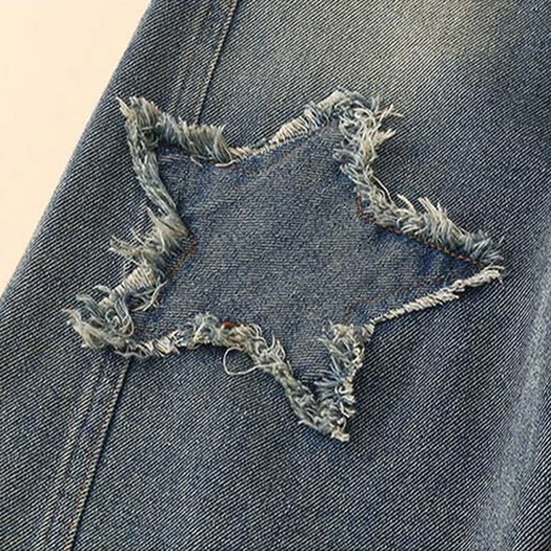 하이웨이스트 청바지 여아 스트레이트 루즈 와이드 팬츠 봄 가을 한국 스타일 배기 청바지 패션 키즈 데님 바지