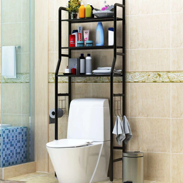 Organizzazione del bagno salvaspazio sopra il Wc portaoggetti ad angolo per  bagno organizzatore di stoccaggio mobiletto del bagno Wc a torre -  AliExpress