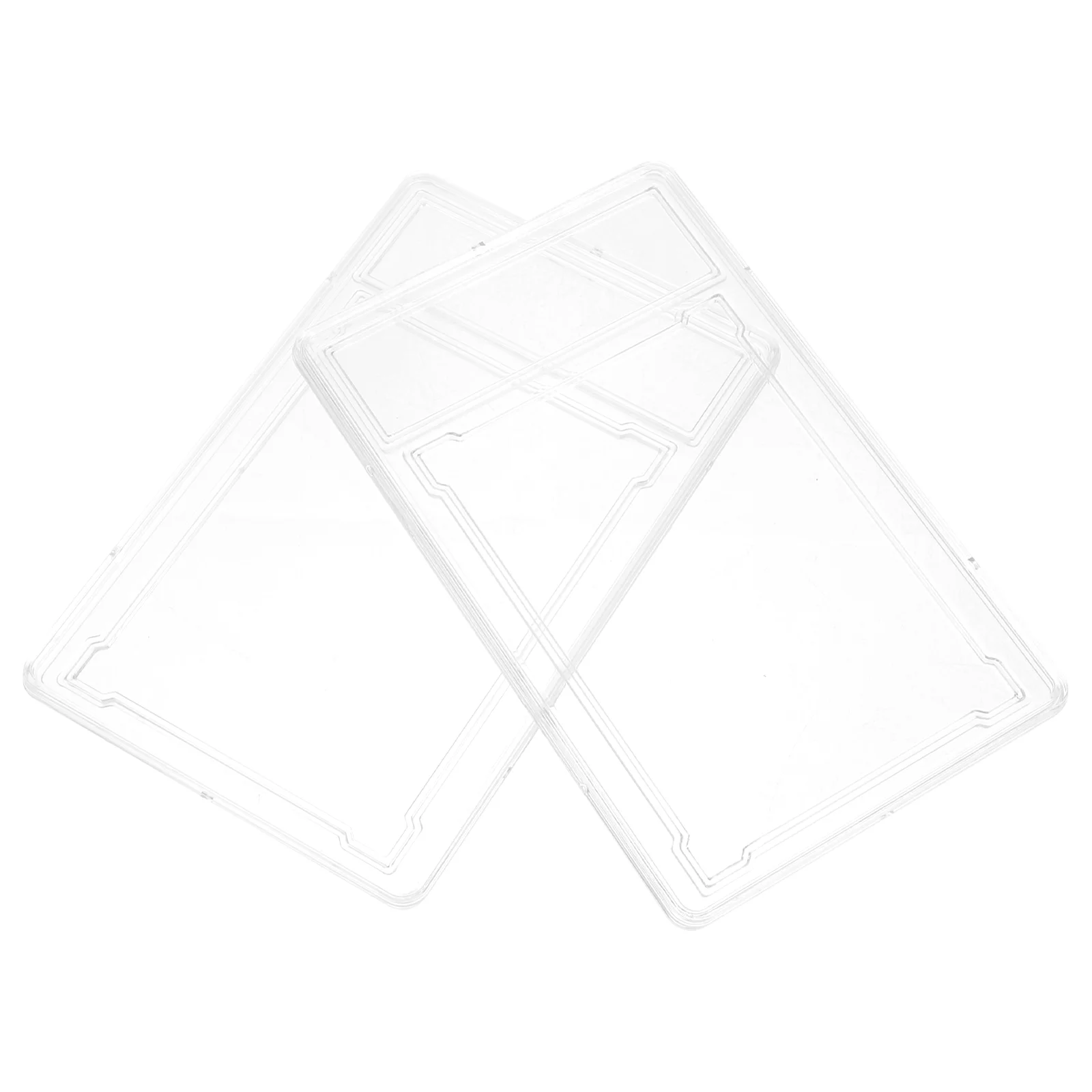 2pcs Trading Cards Protector Case Plastic Clear Baseball Card Holders with Label Position clear trading cards protectors for sports cards magnetic baseball football hockey cards game card storage and display