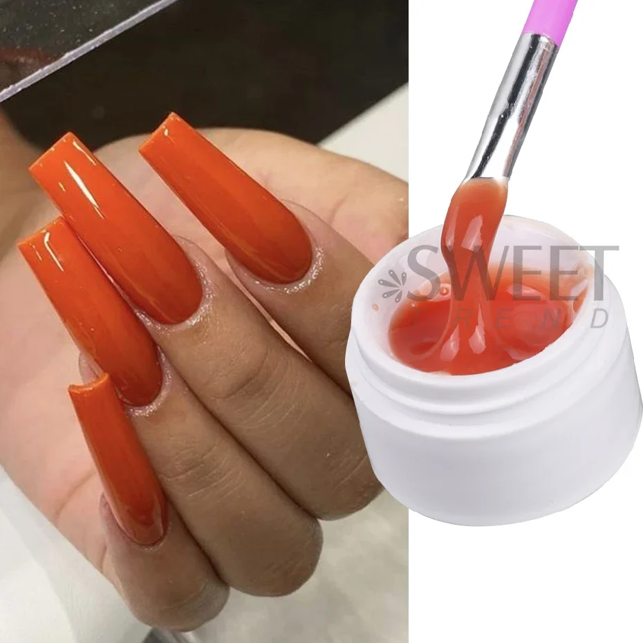 15ml Clear Pink Color Jelly Extension Nail Gel Polish Soak Off UV LED Gel Varnish French Prolong Building Manicure Tips Tools