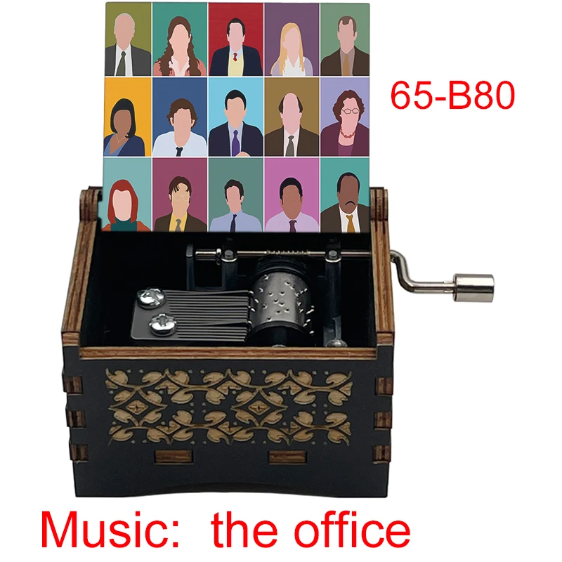 Forrest Gump Music Box Black Wood Handed 18 Tones Musical Gifts for Encourage Kids Birthday Friends Delicate Office Ornaments