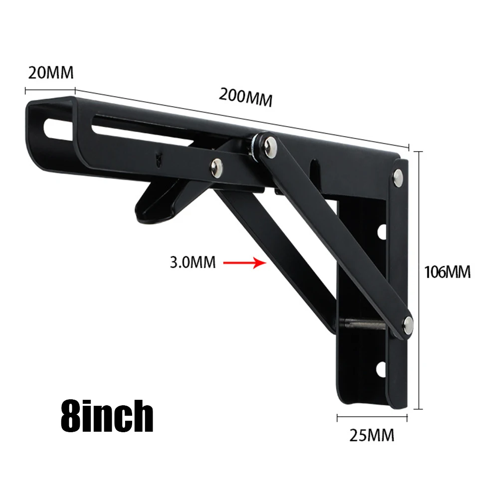 

Folding Rack Triangle Holder 10inch 12inch 14inch 8inch Black Folding Stainless Steel For Furniture Hardware Parts
