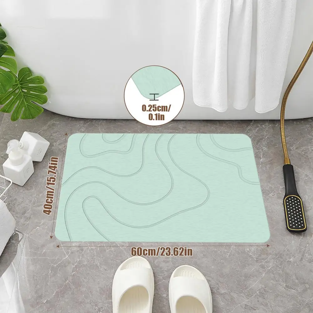 Non Slip Bath Mat with Strong Suction Cups for Shower Tub Floor Soft Comfortable Quick Dry Bathroom Rug