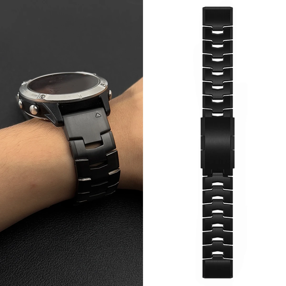 Premium Titanium Metal QuickFit Watch Band, Available in 22mm and 26mm Sizes