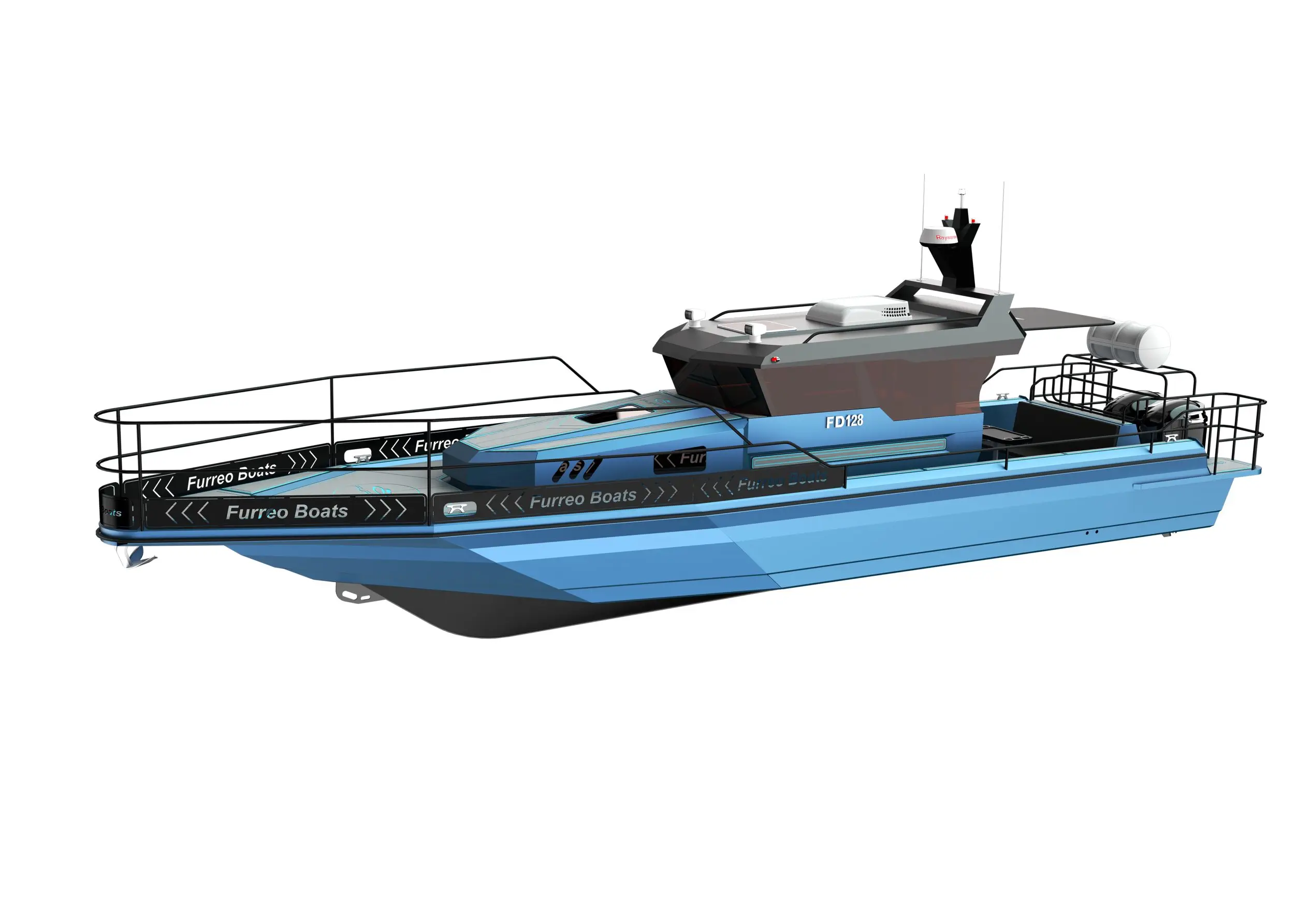 Luxury Yachts Have High Horsepower, High Quality and Safety FURREO FD135 13.5m Length Aluminum Alloy Fishing Yacht